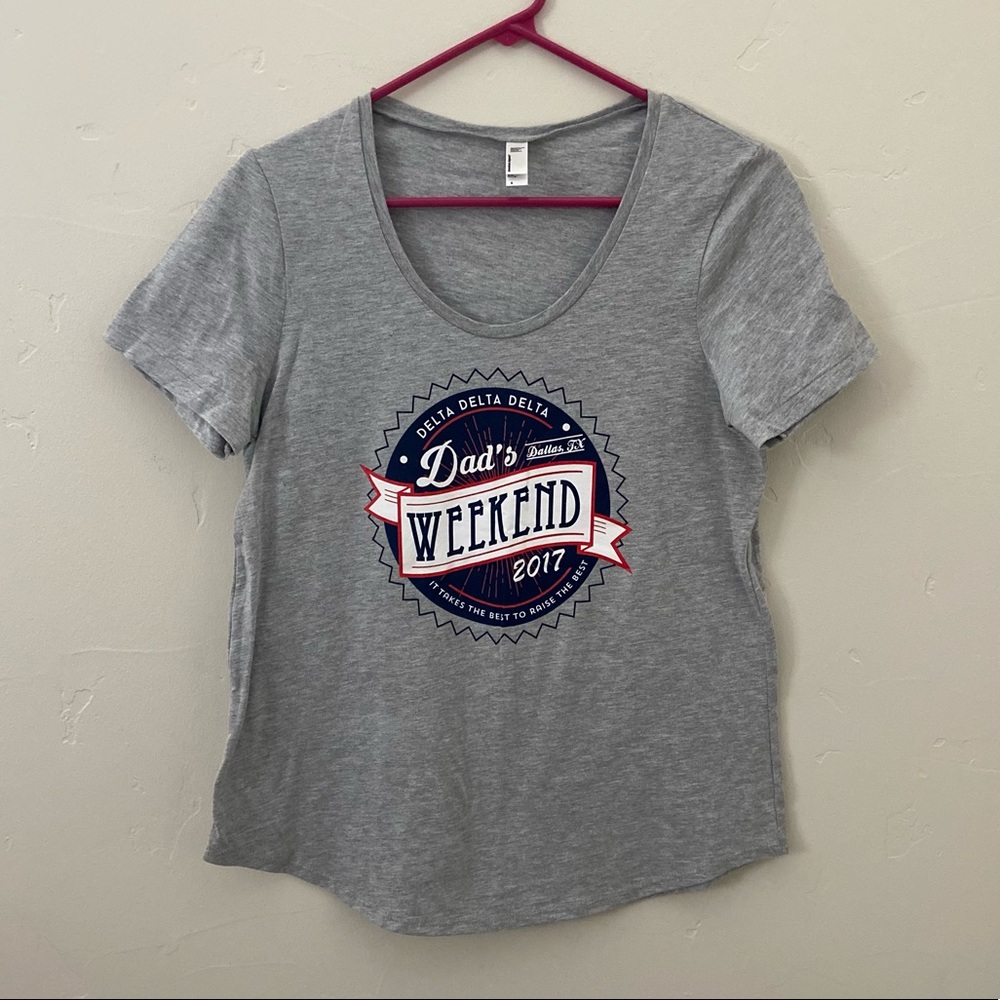 🆕 Gray Semi-Cropped Tri Delta Dad’s Tee